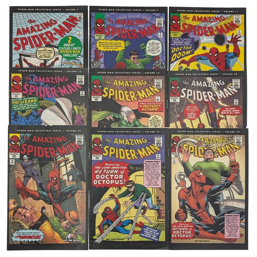 Amazing Spider-Man Collectible Series Lot of 9 Mini Comic Book Reprints Marvel